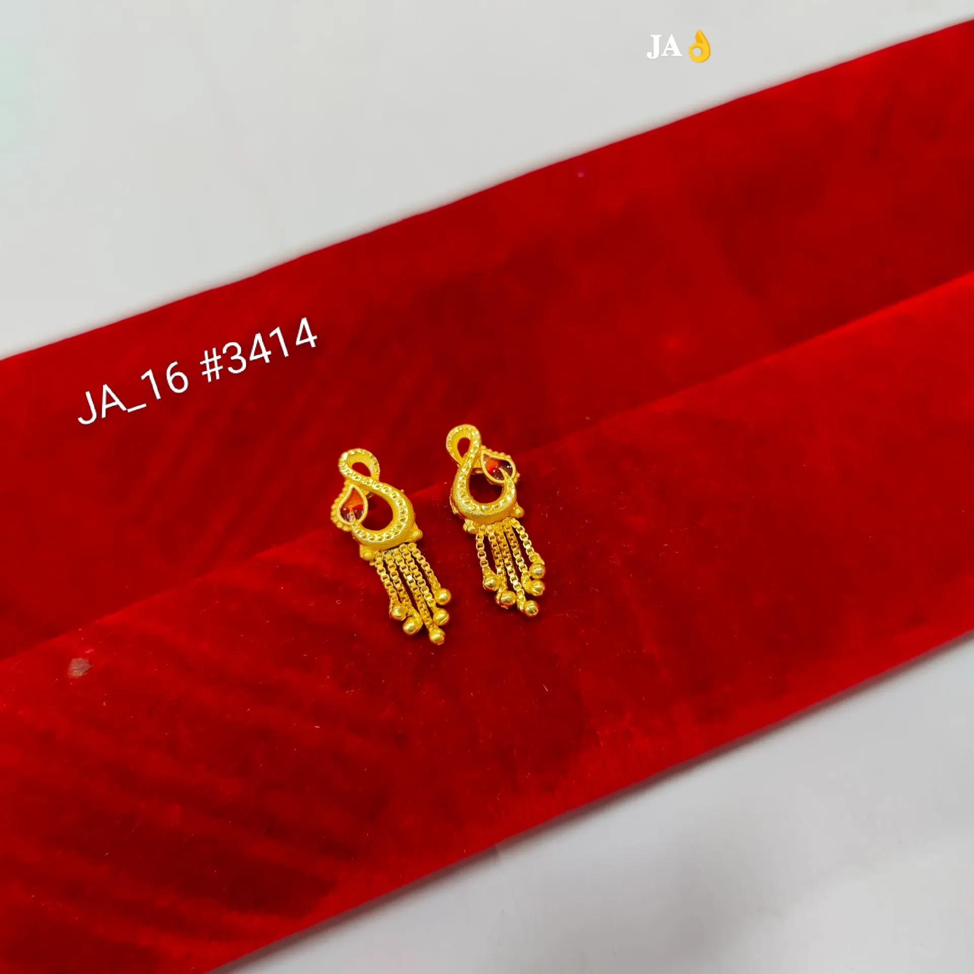 Elegant Tassel Drop Gold Finish Earrings DN-3414